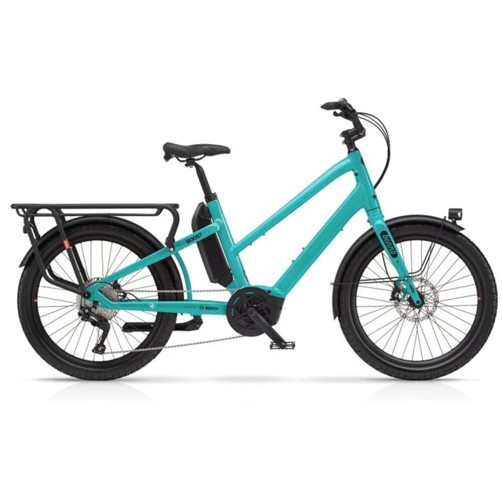 Benno E-Bike BOOST E 10D Performance 24" Damen Cargo 2025 Titanium Gray - Türkis