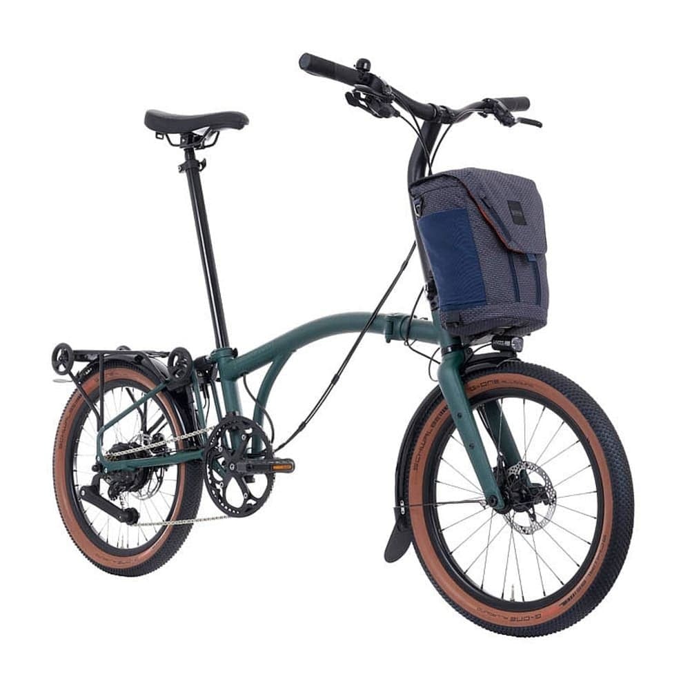E-Faltrad Brompton Electric G Line 20" 4-Speed 2025 Small Bar traildust white - forest green
