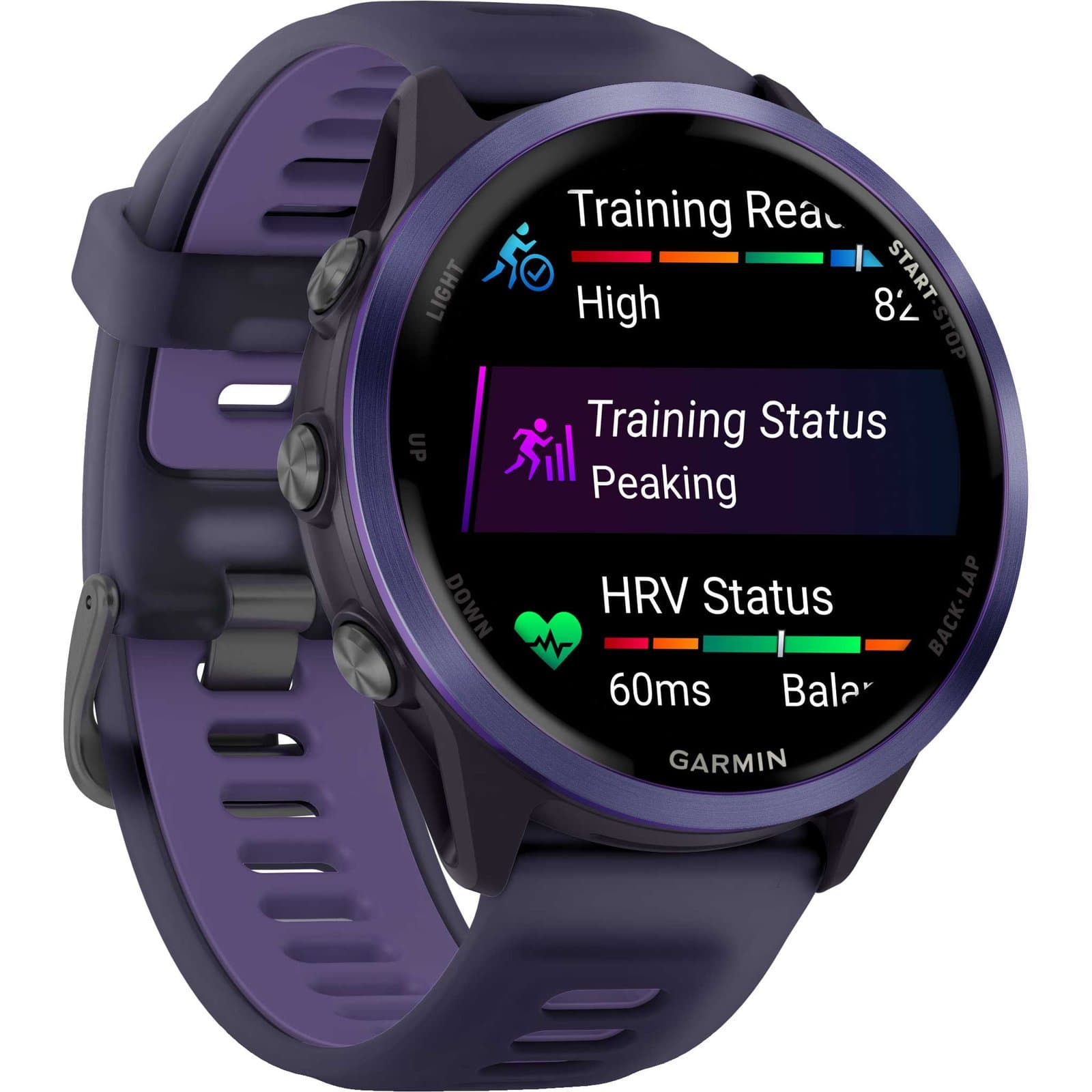 Garmin Forerunner 570 GPS Smartwatch 47mm - Steinweiss/Amp Yellow - Lila