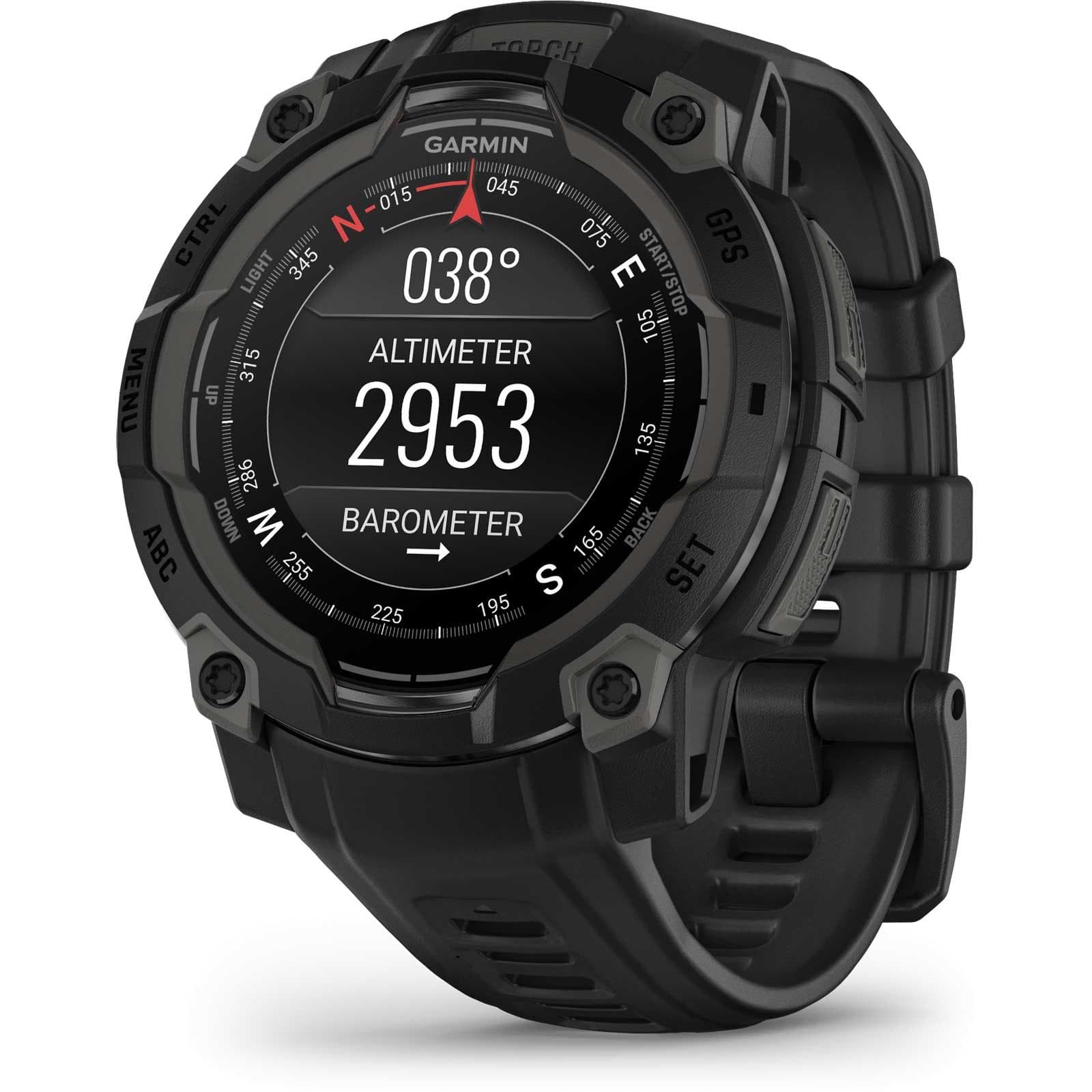 Garmin Instinct 3 AMOLED GPS Smartwatch - 45mm - Kohle/Schwarz