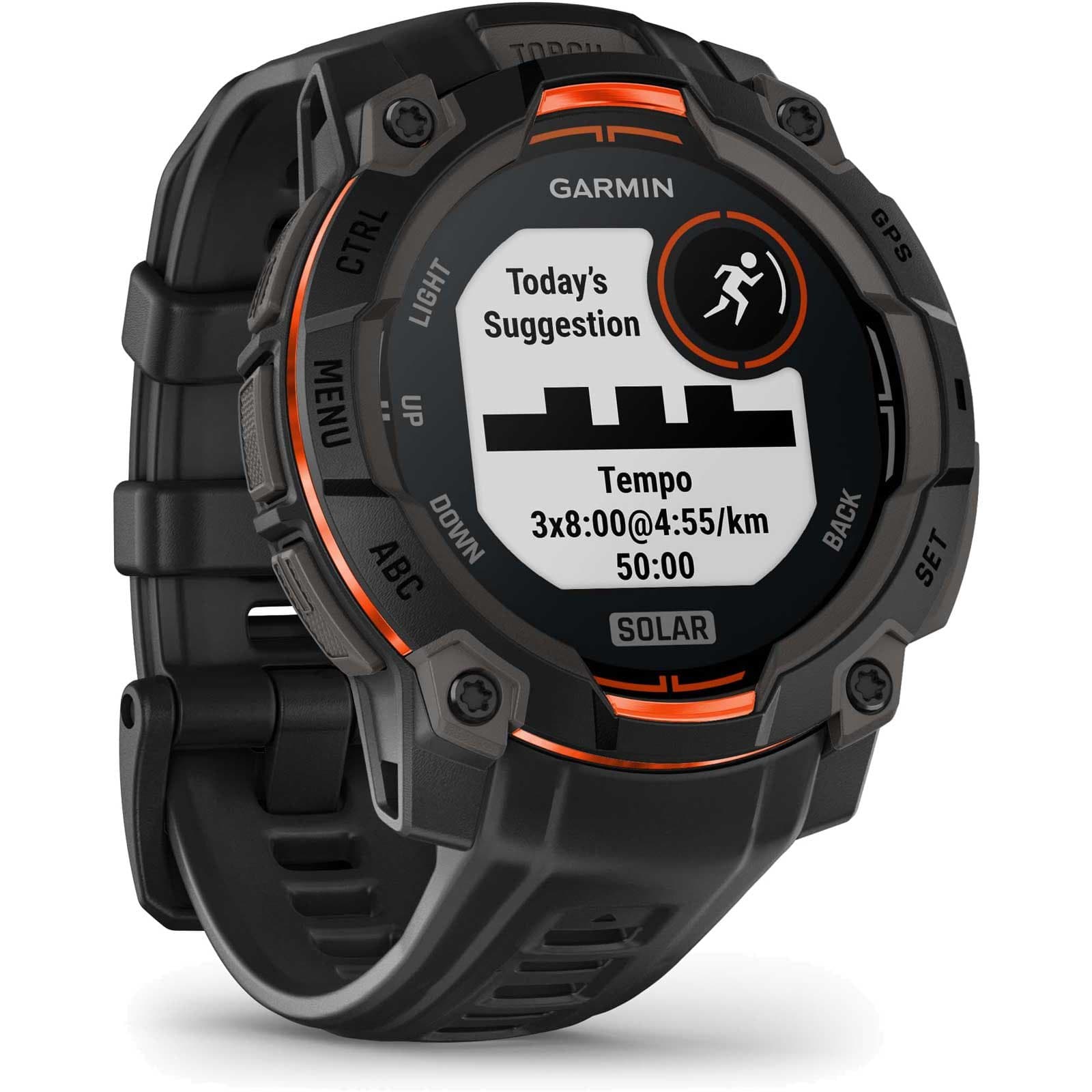 Garmin Instinct 3 Solar GPS Smartwatch 45mm - Schwarz - Schwarz