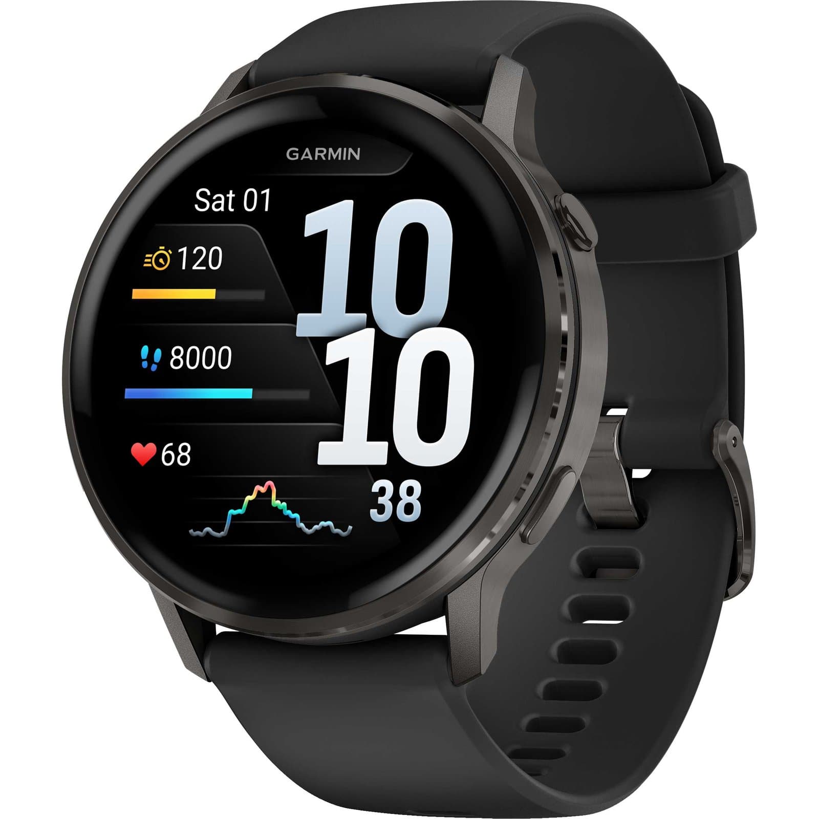 Garmin Venu 4 GPS Smartwatch 45mm - Schwarz/Schiefergrau - Schwarz