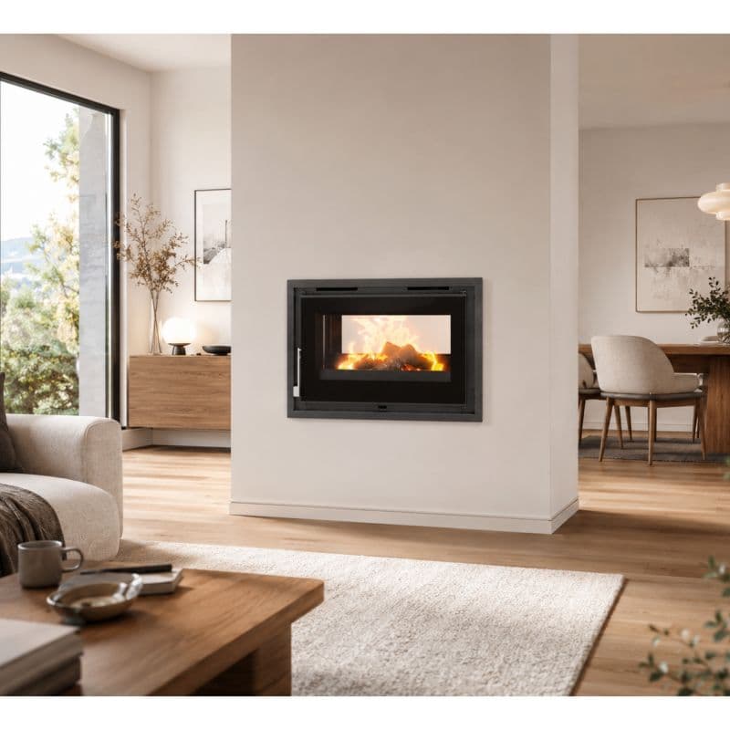 Insert à bois 2 vitres ventilé - FIREMATIC Suna 12.8 kW - SUNA