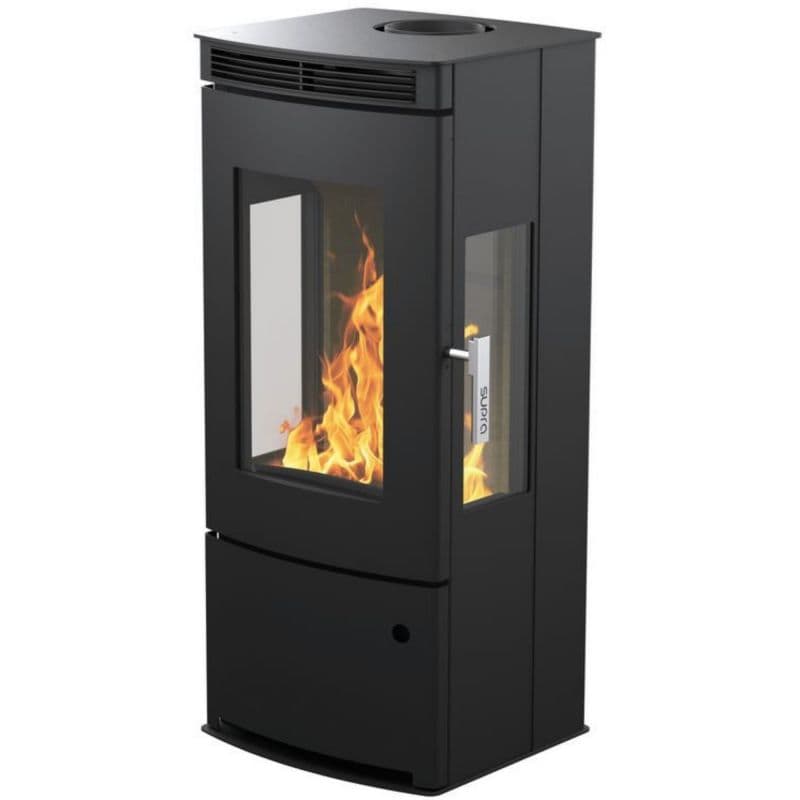 Poêle à bois 3 vitres étanche - SUPRA Talma Tri Vision 9.1 kW - poêles à bois SUPRA