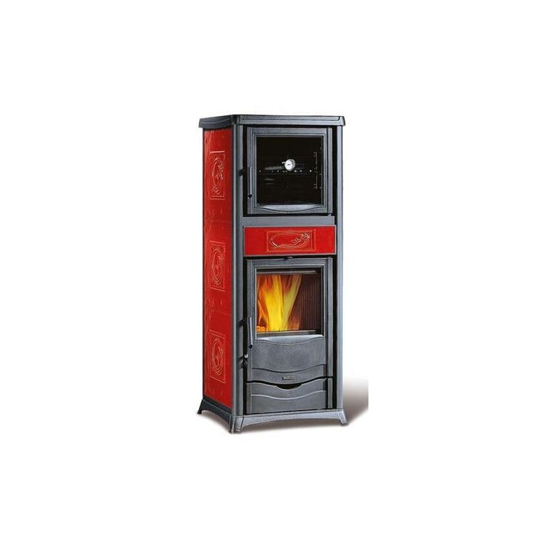 Poêle à bois avec four raccordable - LA NORDICA Rossella Plus Forno.165 Ceramica 9.4 kW - LA NORDICA G