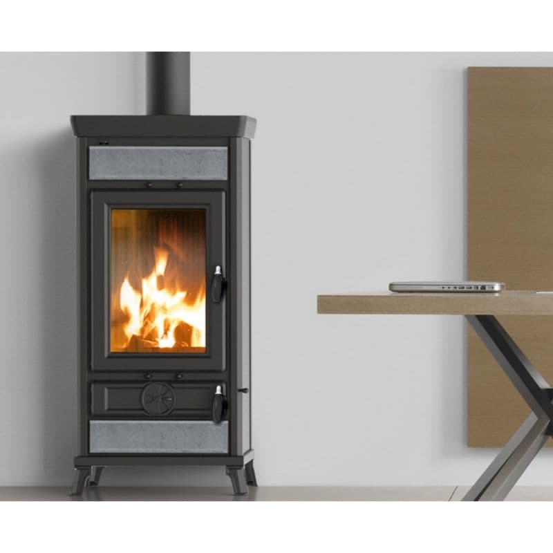 Poêle à bois en pierre - THERMOROSSI Vittoria Evo6 Stone 12.7 kW - THERMOROSSI F
