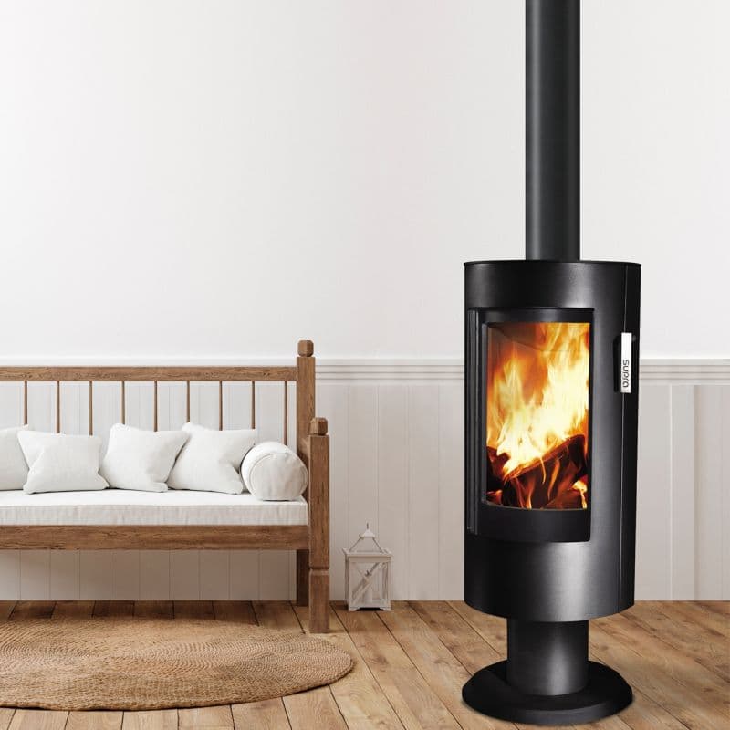 Poêle à bois étanche - SUPRA Chloé sur pied 7 kW - SUPRA G