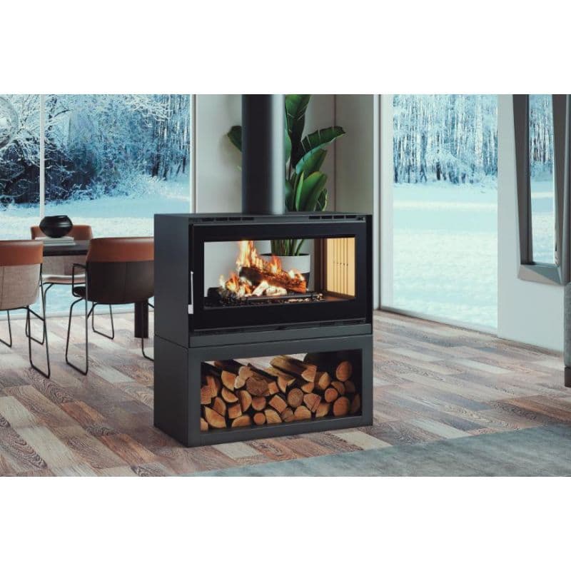 Poêle à bois ventilé 2 vitres - FIREMATIC Ottawa - S 12.6 kW - FM CALEFACCIÓN