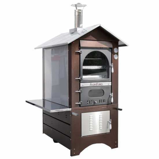 AgriEuro Magnus 100 Deluxe EXT – Four à bois en acier d’extérieur – Cuivre émaillé – Inox