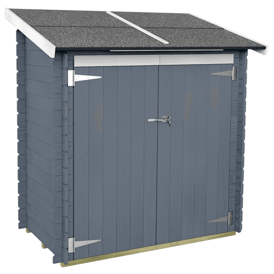 Alce Ambrogio 155×85 gris – Abri de jardin en bois – Toit à une pente – 155x85x165 cm