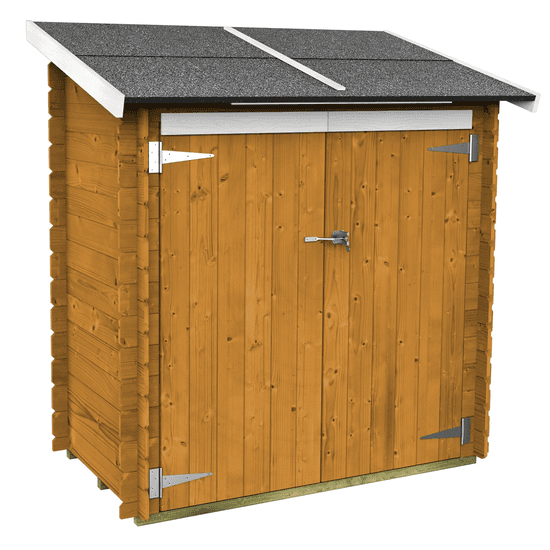 Alce Ambrogio 155×85 mélèze – Abri de jardin en bois – Toit à une pente – 155x85x165 cm