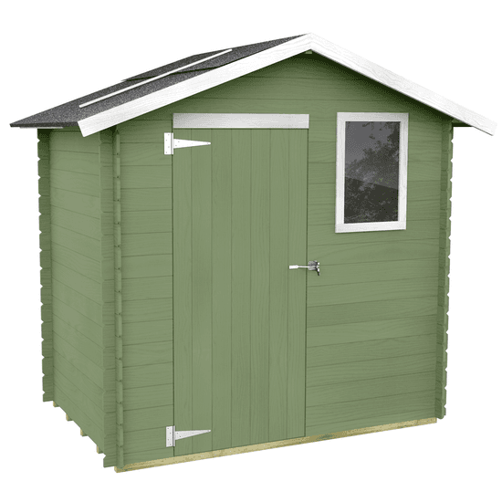 Alce Livia 198×130 vert – Abri de jardin en bois – Avec fenêtre frontale – 198x130x205 cm