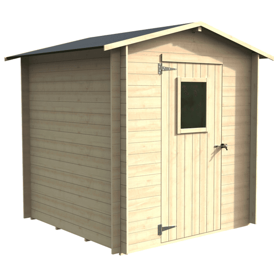 Alce Regis 198×198 – Abri de jardin en bois – Avec fenêtre frontale – 198x198x216 cm