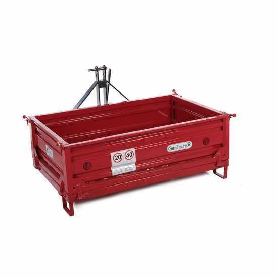 Benne 3 points pour tracteur GeoTech TRP 140 – Basculante – 3 ridelles amovibles