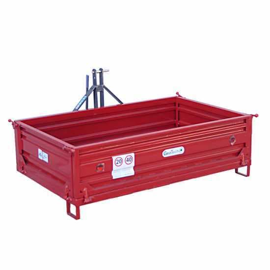 Benne 3 points pour tracteur GeoTech TRP 180 – Basculante – 3 ridelles amovibles