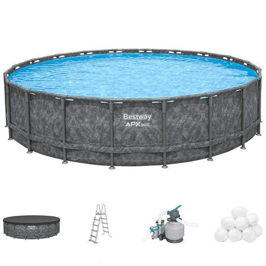 Bestway APX 365 561JZ – Ø671×132 cm – Piscine ronde pour 16-20 personnes