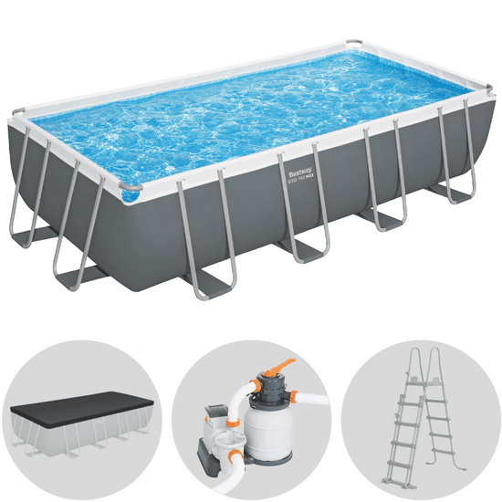 Bestway Power Steel Rectangulaire 56466 – 549x274x122 cm – Piscine hors-sol