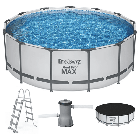 Bestway Steel Pro max 5618W – Ø396×122 cm – Piscine ronde