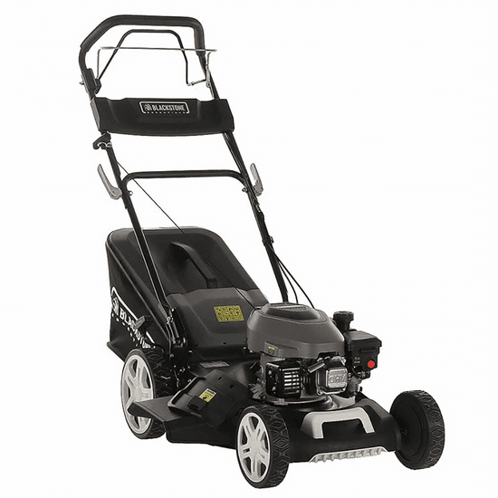 Blackstone Essentials ESP 460-180 – Tondeuse à gazon thermique tractée – 4 en 1 – Moteur thermique de 180 cc