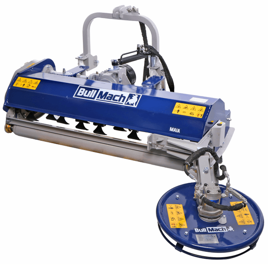 BullMach MAIA 155 SH – Broyeur pour tracteur avec disque interfilaire – Série médium – Déport hydraulique