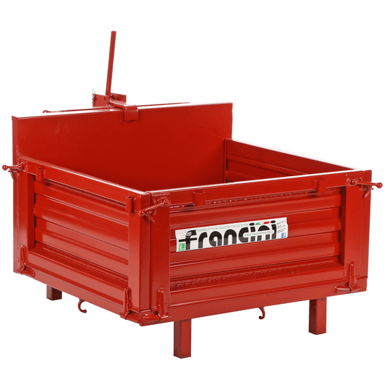 Francini P 100 – Benne de chargement pour tracteur – Basculante – 3 ridelles ouvrables