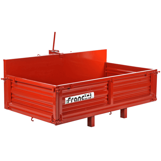 Francini P 170 – Benne de transport pour tracteur – Basculante – 3 Ridelles ouvrables