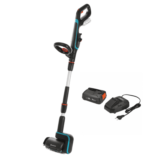 Gardena AquaBrush Patio 03/18V P4A – Nettoyeur de sols à batterie – avec starter kit 18V – 2.5Ah