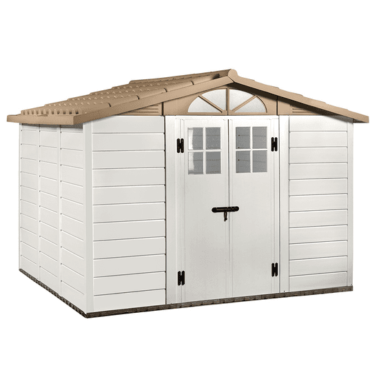 Garofalo Tuscany Evo 280 – Abri de jardin – Avec fenêtres et porte à double battant – 282,5 x 242,5 x 225 cm