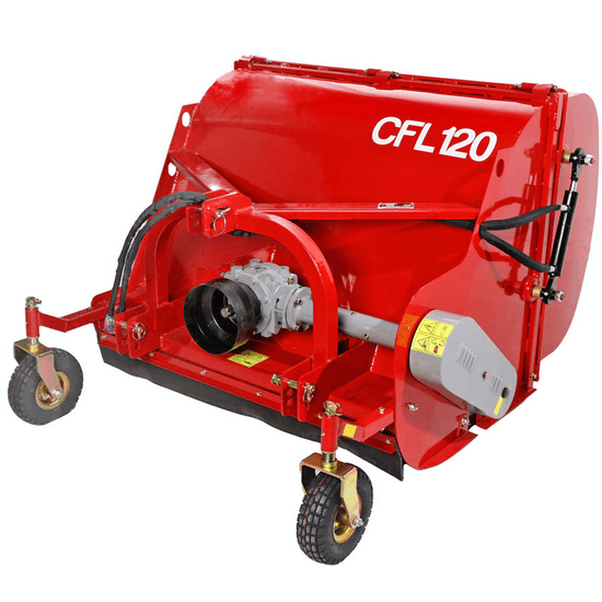 GeoTech Pro CFL120 – Broyeur sur tracteur – Bac de ramassage – Ramasseur – Série moyenne
