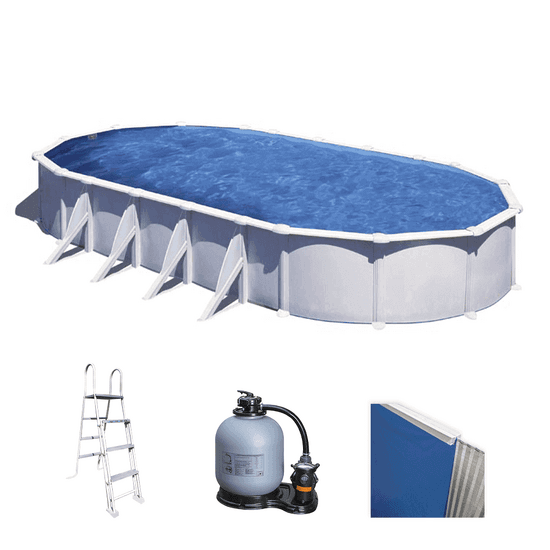 Gre Atlantis Ovale 915 x 470 x 132 cm – Piscine hors-sol en acier
