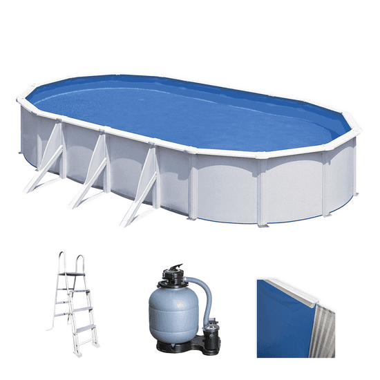 Gre Fidji Ovale 730x375x120cm – Piscine hors-sol en acier