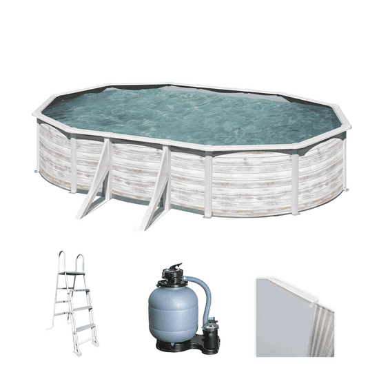 Gre Finlandia Ovale 610x375x120cm – Piscine hors-sol en acier