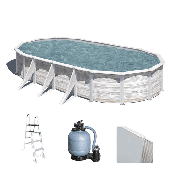 Gre Finlandia Ovale 730x375x120cm – Piscine hors-sol en acier