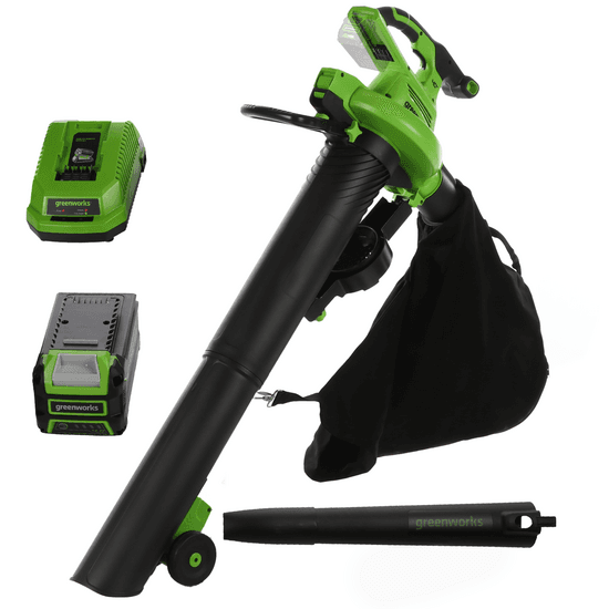 Greenworks GD40BVII – Souffleur – Aspirateur à batterie – 40V/4Ah
