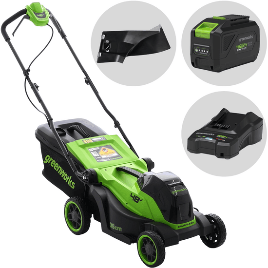 Greenworks LM360D – Tondeuse à gazon à batterie – 48 V/4 Ah – Largeur de coupe 36 cm
