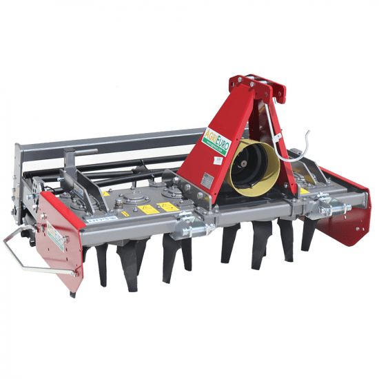 Herse rotative RF130 – largeur de travail 130 cm -12 lames Série légère – Rouleau à cage