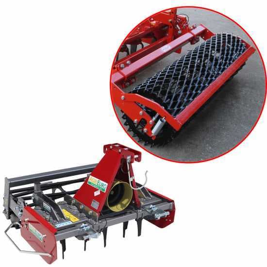 Herse rotative RF170 – largeur de travail 170 cm – 16 lames série légère – Rouleau à treillis