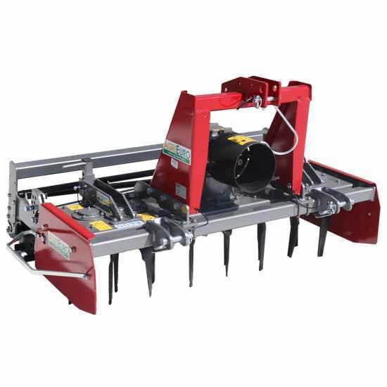 Herse rotative RH150 – largeur de travail 150 cm – 14 lames série médium – Rouleau à cage
