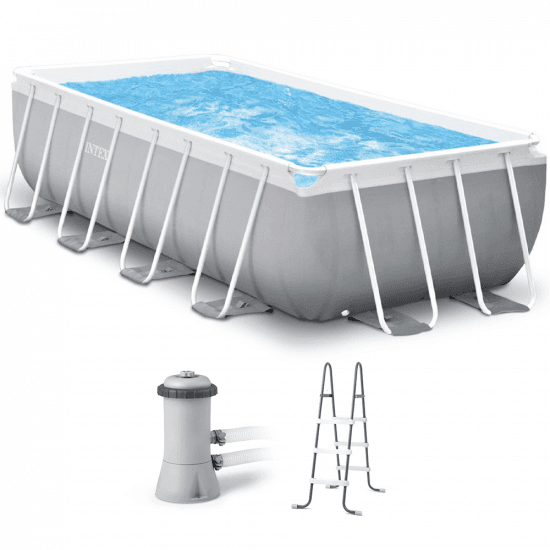 Intex Prisma Frame 26788NP – 400x200x100 cm – Piscine hors-sol + Épurateur et Échelle