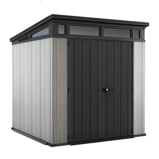 Keter Artisan gris – Abri de jardin – Avec porte double battant – 214x218x226 cm