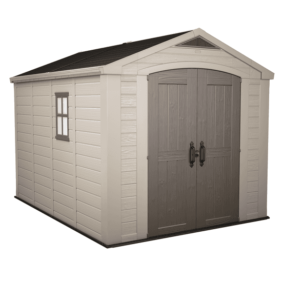 Keter Factor beige – Abri de jardin – Avec fenêtre latérale – 256.5×331.5×243 cm