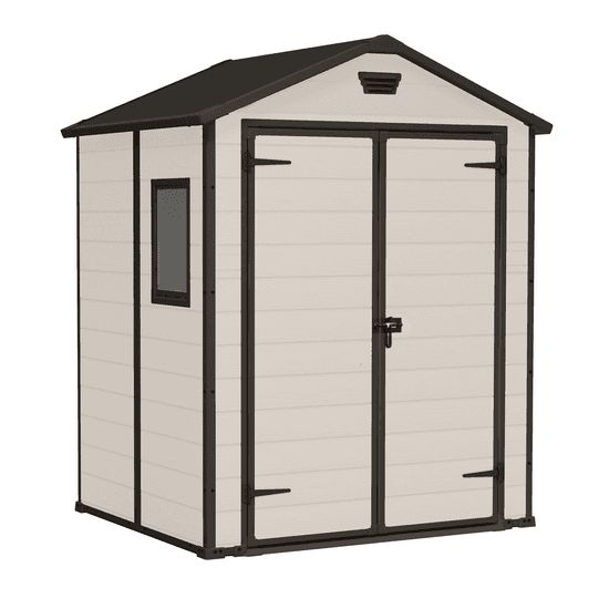 Keter Manor beige – Abri de jardin – Avec fenêtre latérale – 185x152x226 cm