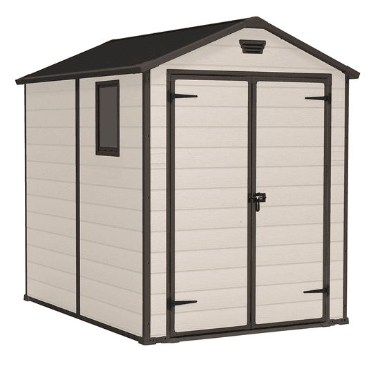Keter Manor beige – Abri de jardin – Avec fenêtre latérale – 185x236x227 cm