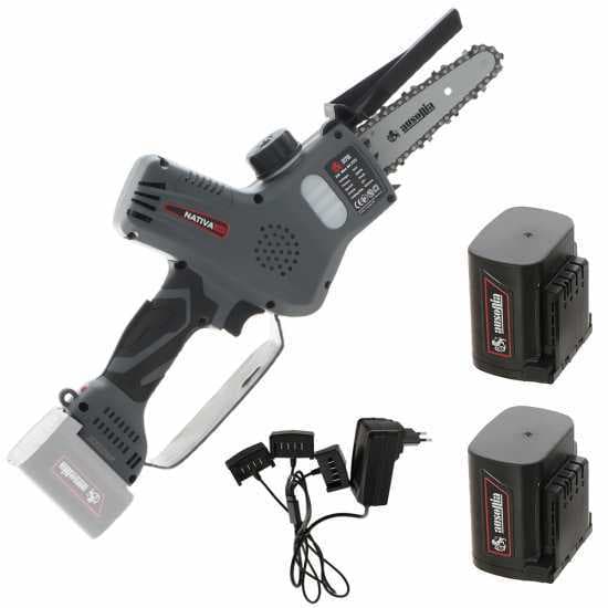 Élagueuse manuelle électrique à batterie Ausonia Nativa Saw – 3 Batteries de 24V 2.5Ah – Capacité de coupe 100mm