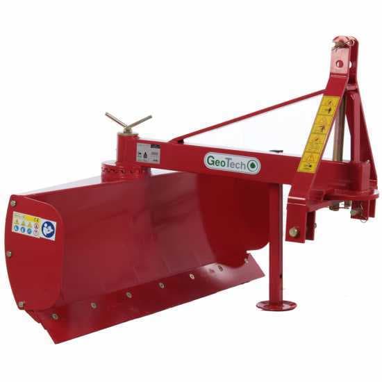 Niveleuse pour tracteur GeoTech DL160 à rotation lame 360° et Bras orientable