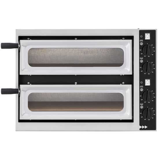 Prismafood SMALL BASIC 2/40 VETRO 4T – Four électrique à pizza – 4 thermostats