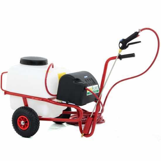 Pulvérisateur à batterie 12 V de 50 l – Pompe de pulvérisateur électrique sur chariot