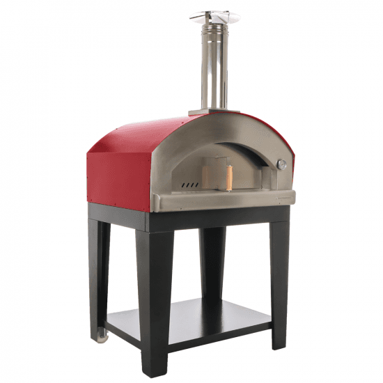 Rossofuoco Campagnolo – Four à bois d’extérieur avec chariot – Rouge