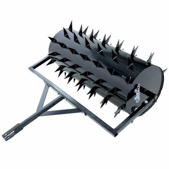 Rouleau compacteur denté 92 cm – aérateur tracté en acier pour tondeuse autoportée