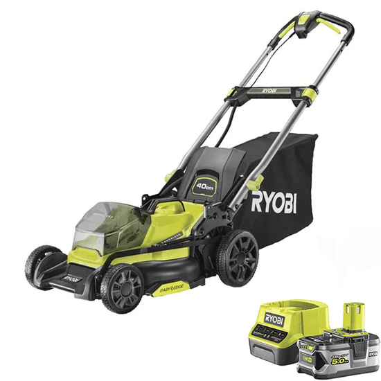 Ryobi RY18LMX40C-150 – Tondeuse à gazon sans fil – Coupe 40 cm – 18V/5Ah